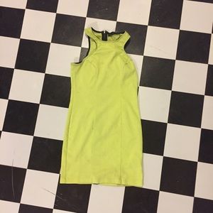 Lime Green Racerback Mini Dress
